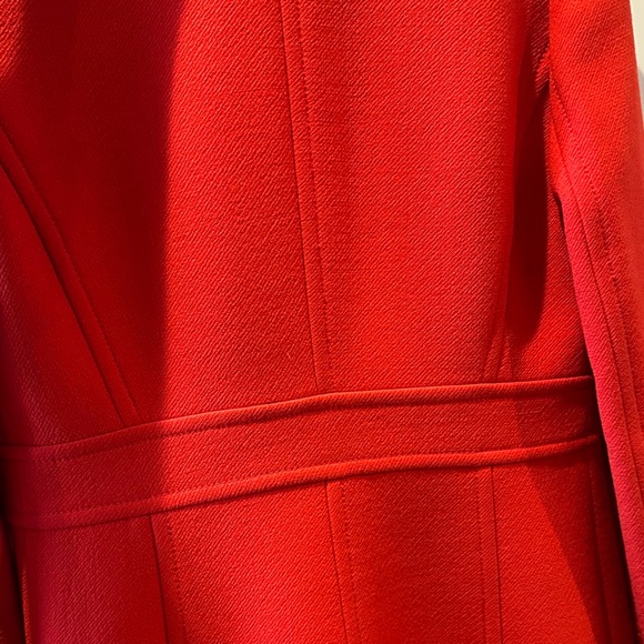 Women's wool thinsate red coat - Picture 12 of 13